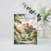 Carte Postale Château d'Édimbourg Écosse (Debout devant)