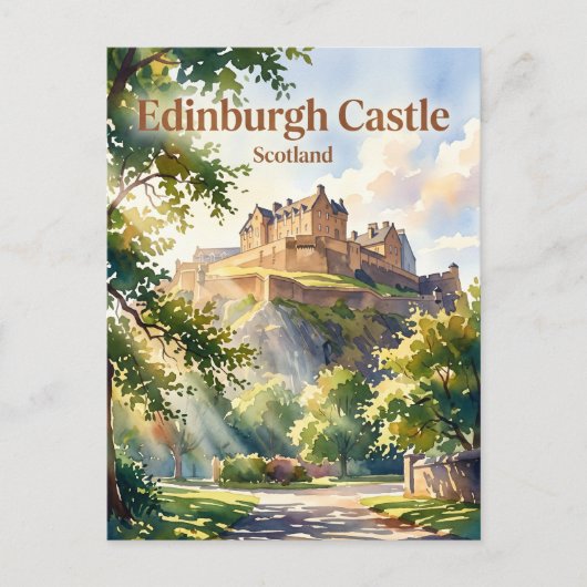 Carte Postale Château d'Édimbourg Écosse (Devant)