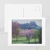 Carte Postale Château d'Édimbourg Ecosse peinture de Pola.B.Alex (Devant / Derrière)