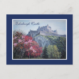 Carte Postale Château d'Édimbourg Ecosse peinture par Pola.B.Ale