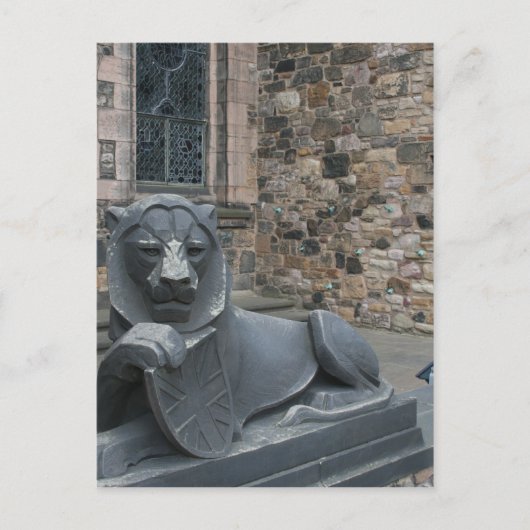 Carte Postale château d'édimbourg lion (Devant)
