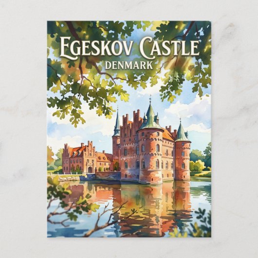 Carte Postale Château d'Egeskov Danemark (Devant)
