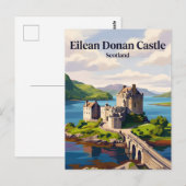 Carte Postale Château d'Eilean Donan Écosse (Devant / Derrière)