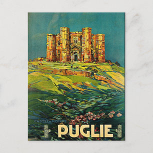Carte Postale Château del Monte Puglie Art Vintage voyage