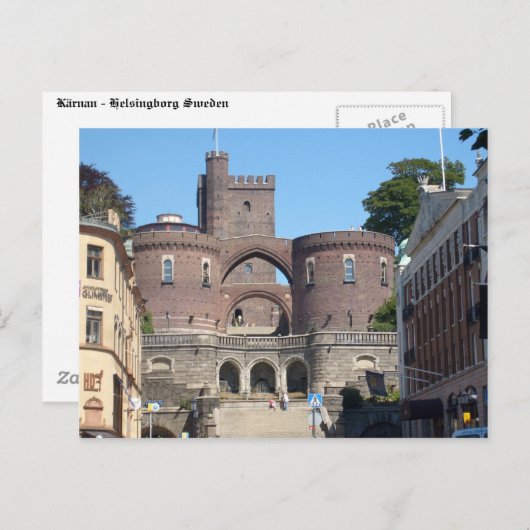 Carte Postale Château d'Helsingborg - Suède (Devant / Derrière)