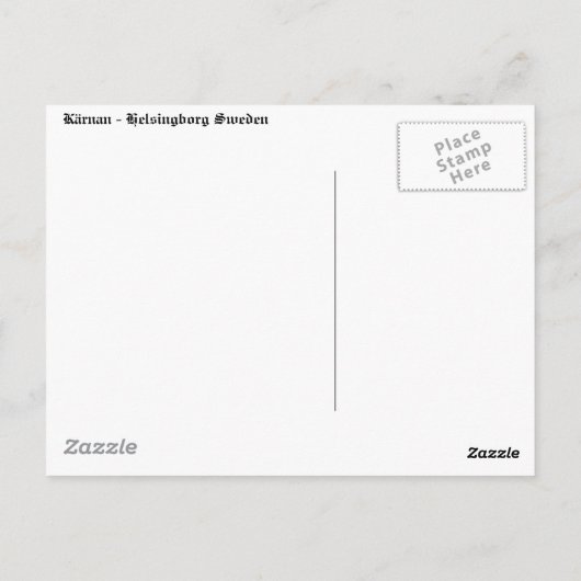 Carte Postale Château d'Helsingborg - Suède (Dos)