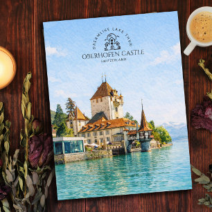Carte Postale Château d'Oberhofen Lac de Thoune, Suisse Souven