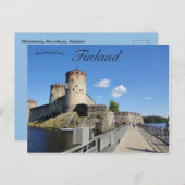 Carte Postale Château d'Olavinlinna à Savonlinna Finlande (Devant / Derrière)