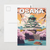 Carte Postale Château d'Osaka Japon (Devant / Derrière)