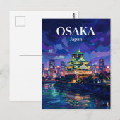 Carte Postale Château d'Osaka Japon (Devant / Derrière)