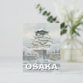 Carte Postale Château d'Osaka Japon (Debout devant)