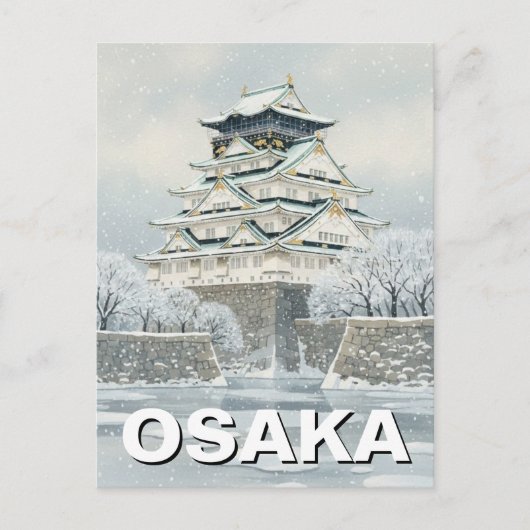 Carte Postale Château d'Osaka Japon (Devant)