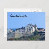 Carte Postale Château du Liechtenstein à Vaduz (Devant / Derrière)