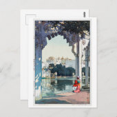 Carte Postale Château d'Udaipur, Inde, Hiroshi Yoshida (Devant / Derrière)