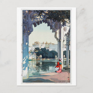 Carte Postale Château d'Udaipur, Inde, Hiroshi Yoshida