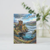 Carte Postale Château d'Urquhart Écosse (Debout devant)