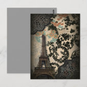 Carte Postale Château en dentelle parisien élégant (Devant / Derrière)