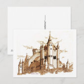 Carte postale - Château en Espagne (sépia) (Devant / Derrière)