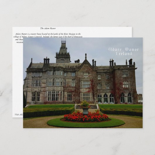 Carte Postale Château en Irlande (Devant / Derrière)