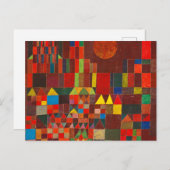 Carte Postale Château et soleil, 1928 par Paul Klee (Devant / Derrière)
