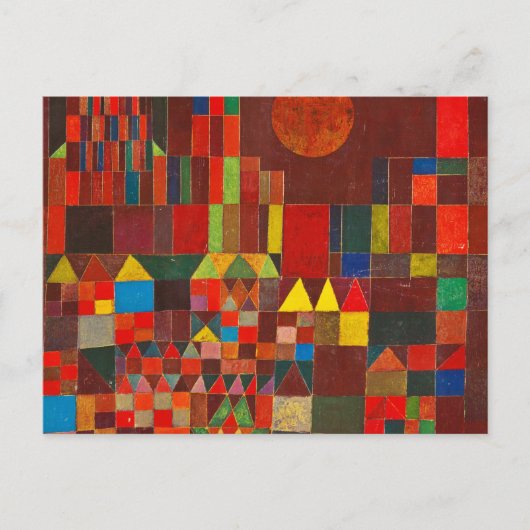 Carte Postale Château et soleil, 1928 par Paul Klee (Devant)