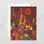 Carte Postale Château et Soleil, Paul Klee Expressionnisme Figur (Devant / Derrière)