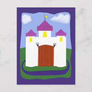 Carte Postale Château Fairytale avec tourelles violettes