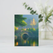 Carte Postale Château forestier enchanteur (Debout devant)