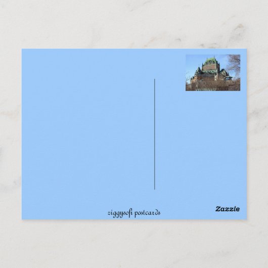 Carte Postale Château Frontenac, Québec, Canada (Dos)