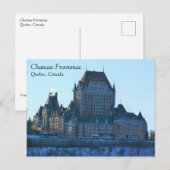 Carte Postale Château Frontenac, Québec, Canada (Devant / Derrière)