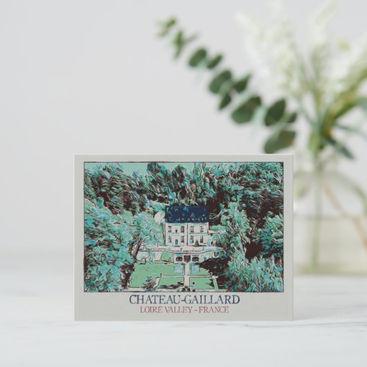 Carte Postale Château-Gaillard dans la vallée de la Loire, Franc (Debout devant)