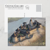 Carte Postale Château-Gaillard veillant sur le Petit Andely, (Devant / Derrière)