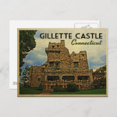 Carte Postale Château Gillette Connecticut (Devant / Derrière)