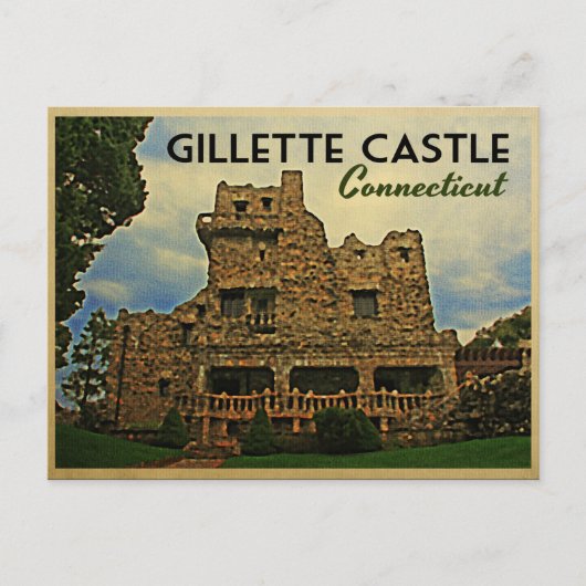 Carte Postale Château Gillette Connecticut (Devant)