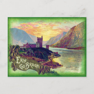 Carte Postale Château Glenveigh Donegal Or Trèfle
