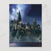 Carte Postale Château Harry Potter | Hogwarts au clair de lune (Devant)