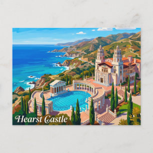 Carte Postale Château Hearst, côte centrale californienne