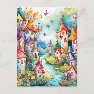 Carte Postale Château magique de contes de fées