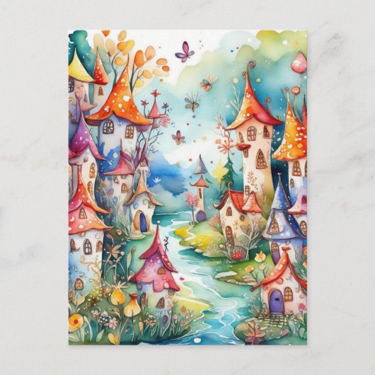 Carte Postale Château magique de contes de fées (Devant)