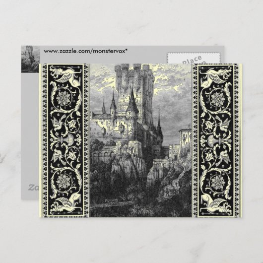 Carte Postale Château médiéval (Devant / Derrière)