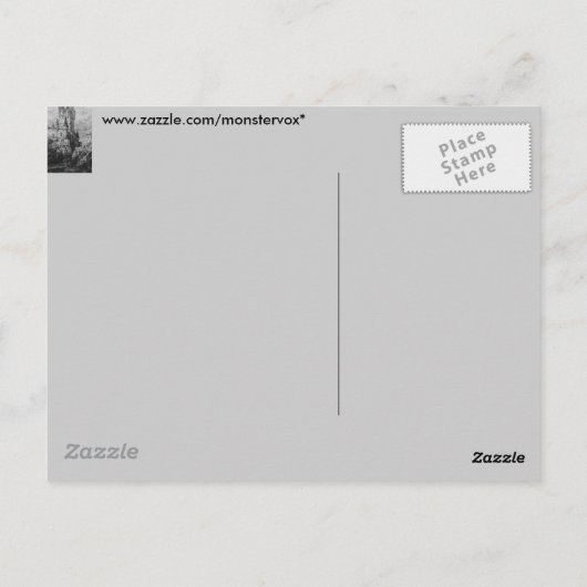 Carte Postale Château médiéval (Dos)