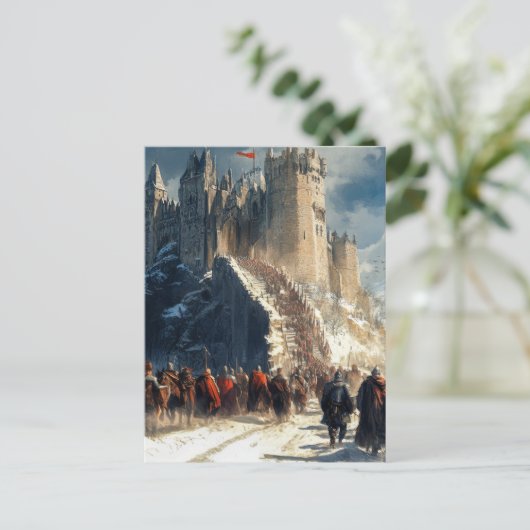 Carte Postale Château médiéval (Debout devant)