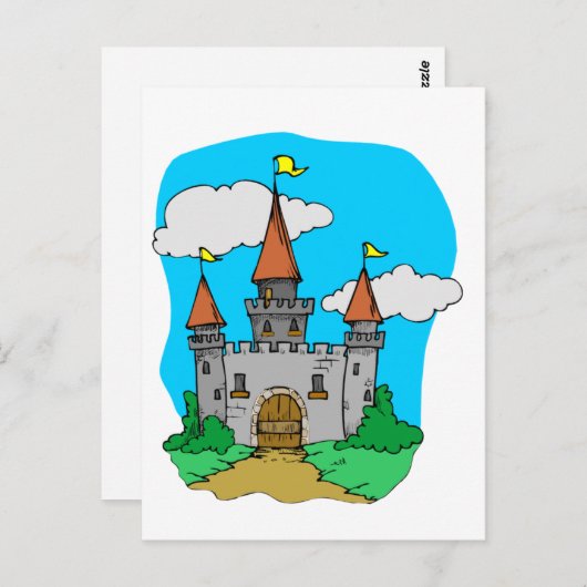 Carte Postale Château Médiéval (Devant / Derrière)