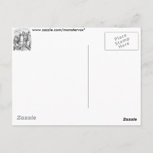 Carte Postale Château médiéval (Dos)