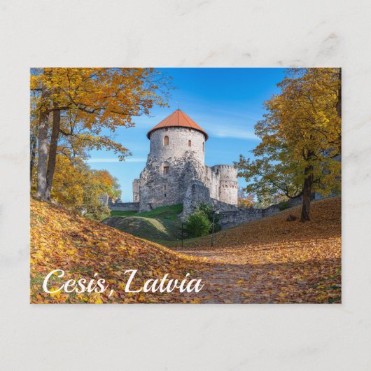 Carte Postale Château médiéval entouré de forêt (Devant)
