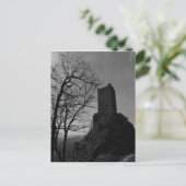 Carte Postale Château médiéval gothique Silhouette Photo (Debout devant)