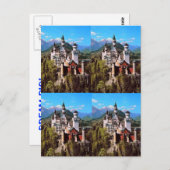 Carte Postale château neuschwanstein - allemagne DREAM BIG! (Devant / Derrière)