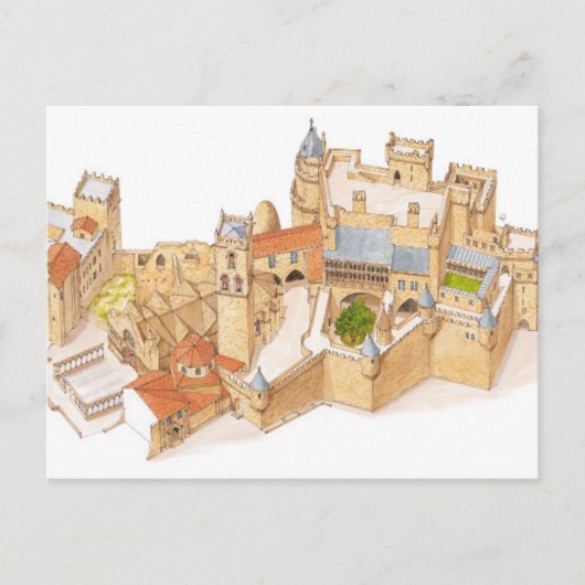 Carte Postale Château Olite. Navarra Espagne (Devant)