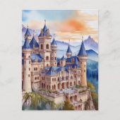 Carte Postale Château Renaissance dans les montagnes. Technologi (Devant)