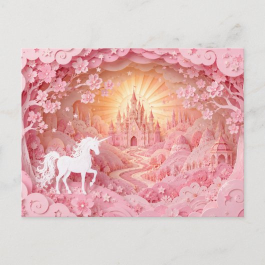 Carte postale Château Rose Licorne (Devant)